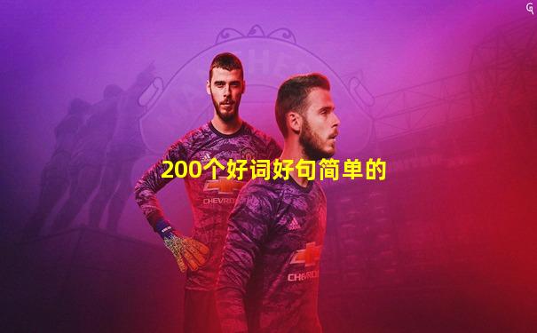 200个好词好句简单的