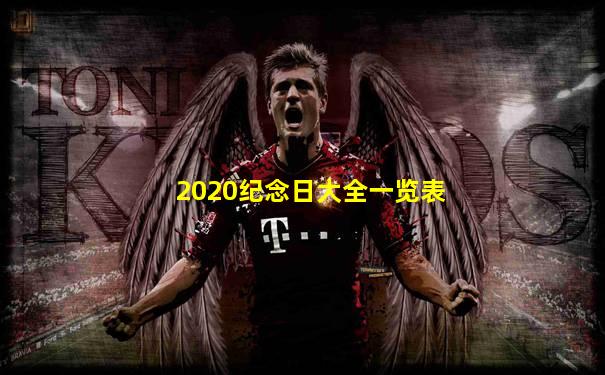 2020纪念日大全一览表