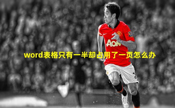 word表格只有一半却占用了一页怎么办