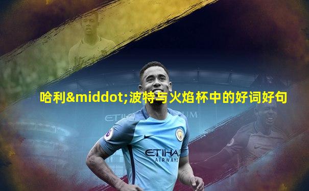 哈利·波特与火焰杯中的好词好句