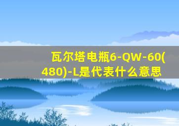 瓦尔塔电瓶6-QW-60(480)-L是代表什么意思
